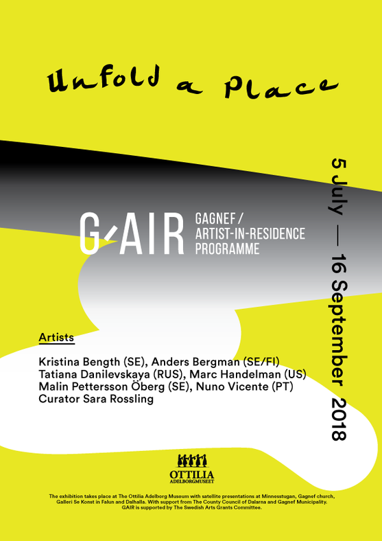 Exhibition poster Unfold a Place, 2018.